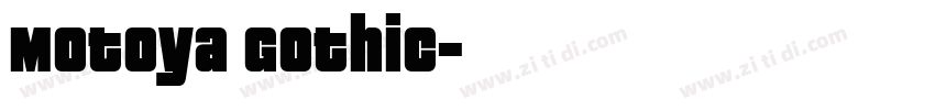 Motoya Gothic字体转换